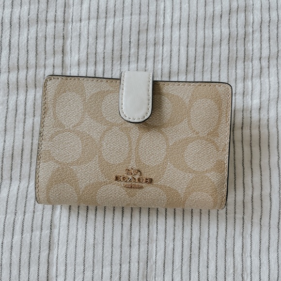 Coach Handbags - Coach Medium Corner Zip Wallet in Signature Canvas